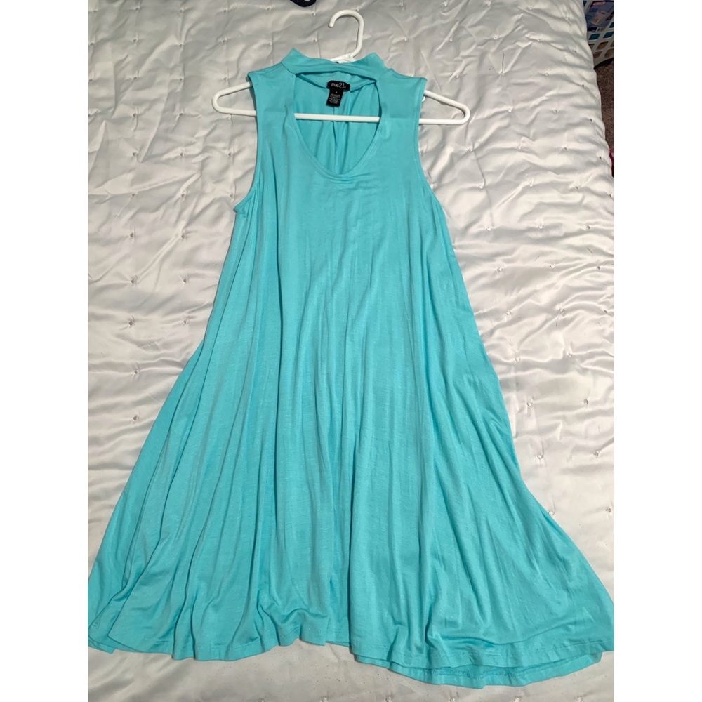 Light Blue Knee-Length Dress